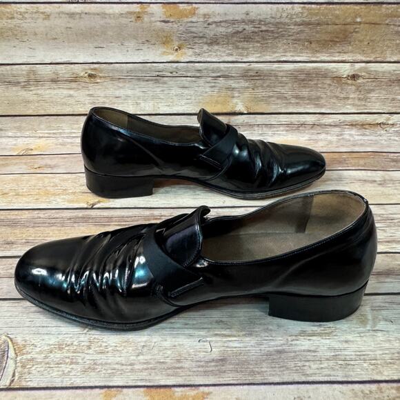 Bally Mens Black Leather Slip On Loafer Dress Shoes 10 N - Picture 5 of 10